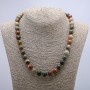 Jasper Natural Stone Necklace, Smooth Round Beads, Diameter 10mm, Length 46cm+