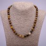 Petersite Natural Stone Necklace Beads Smooth Round 8mm (±) diameter, 45cm length