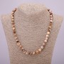 Gemstone Necklace of Faceted Jasper Beads, 8mm (±) diameter, 48cm length