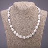 Natural Chalcedony Necklace Beads, faceted, diameter 9×11 mm (±), length 48 cm