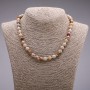 Landscape Jasper Bead Necklace 8mm Faceted Round Beads, 45 cm