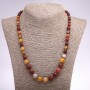 Jasper Moss AGATE smooth beads increasing size necklace 48cm