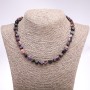 Charoite Beads Necklace, Faceted, 7-8 mm diameter, 45 cm length