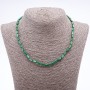 Necklace of green mother-of-pearl, "tube" shape 8×4mm, length 45-50cm