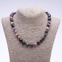 Charoite Natural Stone Necklace, faceted, diameter 10mm, length 45cm