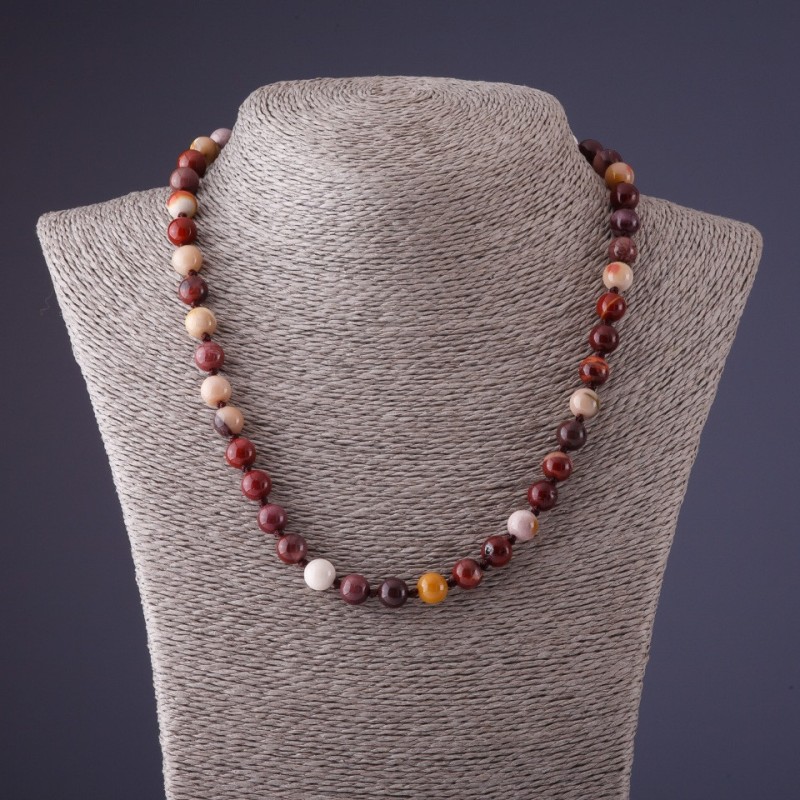 Jasper Beads Mozambique Jasper (Mukait) Necklace, 45 cm length, 8 mm diameter