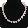 Necklace Rose Quartz Cube 11×11mm, 48cm length