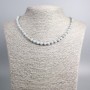 Aquamarine Bead Necklace, Faceted Round Beads, 5.5mm ±, Length 48cm ±