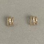 Triple Xuping Ear Cuff 18K Gold Plated White Rhinestones 10x8mm +