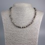 Selenite Necklace, Natural Stone Smooth Round, Diameter 6mm+-, Length 47cm+