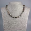 Selenite Necklace, Natural Stone Smooth Round, Diameter 8mm+-, Length 47cm+