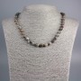 Selenite Necklace, Natural Stone Smooth Round, Diameter 8mm+-, Length 47cm+