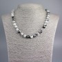 Rutilated Quartz Necklace, Natural Stone Smooth Round, Diameter 8.5mm+-, Length 48cm+