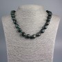 Seraphinite Necklace, Natural Stone Tumbled, Diameter 14x9+-, Length 50cm+