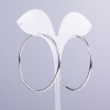 Xuping Ring Earrings Rhodium, thickness 2mm+/-, diameter 53mm+