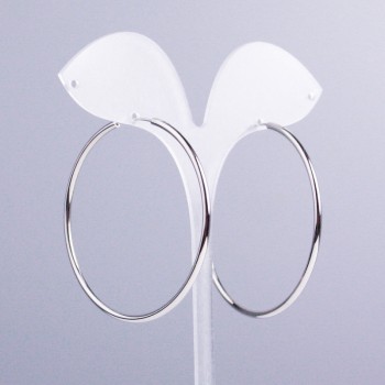 Xuping Ring Earrings Rhodium, thickness 2mm+/-, diameter 53mm+