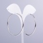 Xuping Ring Earrings Rhodium, thickness 2mm+/-, diameter 53mm+