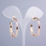 Xuping Patterned Ring Earrings 18K Gold Plated, thickness 8mm+/-, diameter 35mm+
