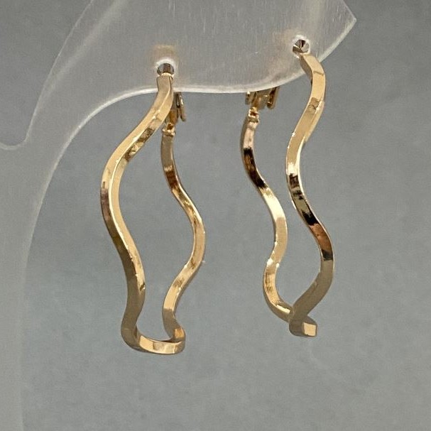 Xuping Ring Earrings 18K Gold Plated, thickness 2mm+/-, diameter 35mm+