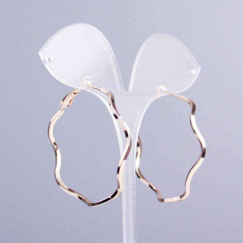 Xuping Ring Earrings 18K Gold Plated, thickness 2mm+/-, diameter 40mm+