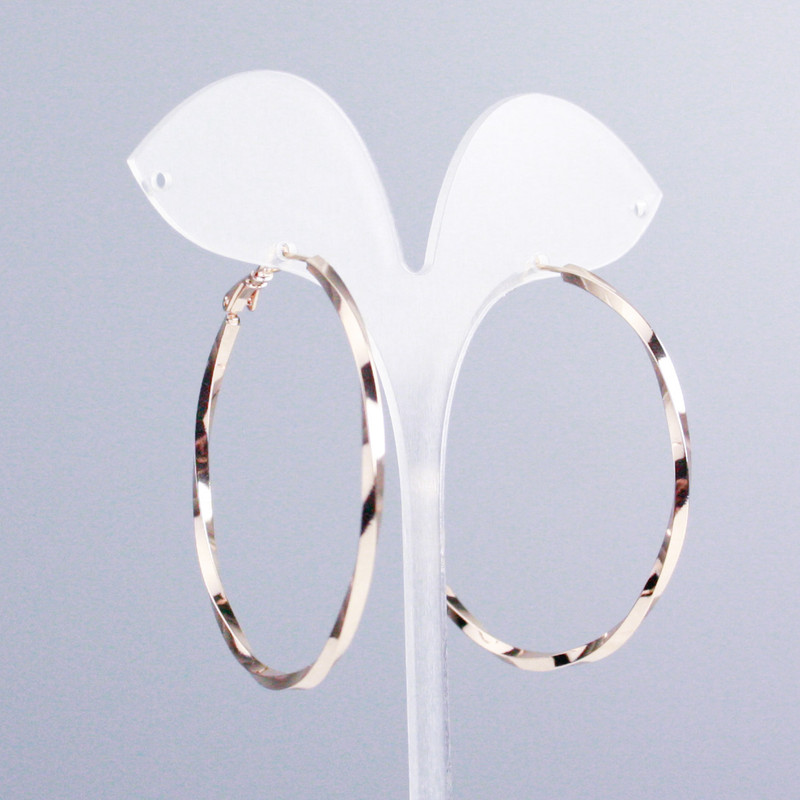 Xuping Ring Earrings 18K Gold Plated, thickness 3mm+/-, diameter 50mm+