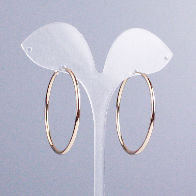 Xuping Ring Earrings 18K Gold Plated, thickness 2mm+/-, diameter 43mm+