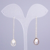 Xuping Stud Earrings, 18K Gold Plated, Long, Length 9cm+- with Majorca Pearl