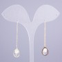 Xuping Stud Earrings, 18K Gold Plated, Long, Length 9cm+- with Majorca Pearl