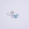 Xuping Rhodium Ear Cuff with Blue Enamel Butterfly 11x7mm +