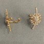 Xuping Ear Cuff 18K Gold Plated White Rhinestones Star, diameter 20x10mm+