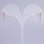 Xuping Ear Cuff, 18K Gold Plated, White Rhinestones Cross, Length 20mm+