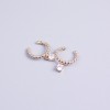 Xuping Ear Cuff, 18K Gold Plated, White Stone, 11x10mm+