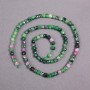 Zoisite Beads on Strand, Natural Stone Faceted Cube, Diameter 4x4mm+/-, Length 40cm+