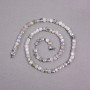 Labradorite Beads on Strand, Natural Stone Faceted Cube, Diameter 4x4mm+/-, Length 39cm+