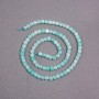 Amazonite Beads on Thread Natural Stone Bead Cubed Faceted 4x4mm, Thread 40cm