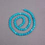 Aquamarine Beads on Thread Natural Stone Faceted Round, diameter 6mm+/-, length 38cm+