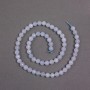 Aquamarine Beads on Thread Natural Stone Faceted Round, diameter 6.5mm+/-, length 38cm+