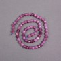 Rubellite Tourmaline Beads on Thread, faceted round, diameter 6mm+/-, length 38cm+