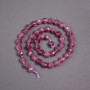 Rubellite Tourmaline Beads on Thread, faceted round, diameter 8mm+/-, length 37cm+
