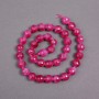 Raspberry Tourmaline Beads on Thread, faceted round, diameter 10mm+/-, length 38cm+