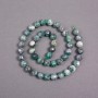 Lepidolite Beads on Thread, natural stone faceted round, diameter 8.5mm+/-, length 38cm+