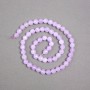Beads on a thread, Lavender Amethyst natural stone, faceted ball, diameter 6mm+/-, length 37cm+