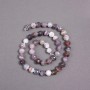 Beads on a Thread, Botswana Agate, natural stone, faceted ball, diameter 8mm+/-, length 38cm+