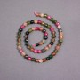 Tourmaline Beads on a Strand, Natural Stone, Faceted Round, 8mm+- Diameter, 38cm+ Length