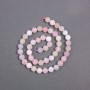 Morganite Beads on a Strand, Natural Stone, Faceted Round, 8mm+- Diameter, 38cm+ Length