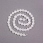 Rock Crystal Beads on a Strand, Natural Stone, Faceted Round, 8mm+- Diameter, 39cm+ Length