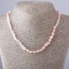 Necklace of Pink Opal Beads, faceted, length 45 cm, 4–8 mm diameter