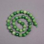 Canadian Jadeite Beads on Thread, Natural Stone Faceted Ball, Diameter 10mm+-, Length 37cm+