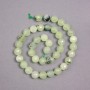 Prehnite Beads on String, Natural Stone Faceted Ball, Diameter 10mm+/-, Length 39cm+