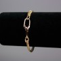 Xuping 18k Gold-Plated Bracelet, Curb Chain Weave with Extension Chain, length 20cm+